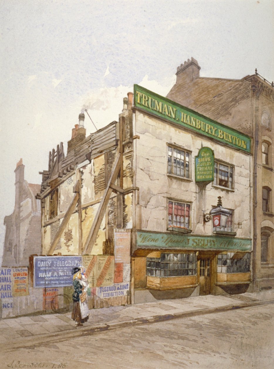 The Sieve public house, Church Street, Minories, London, 1886 av John Crowther