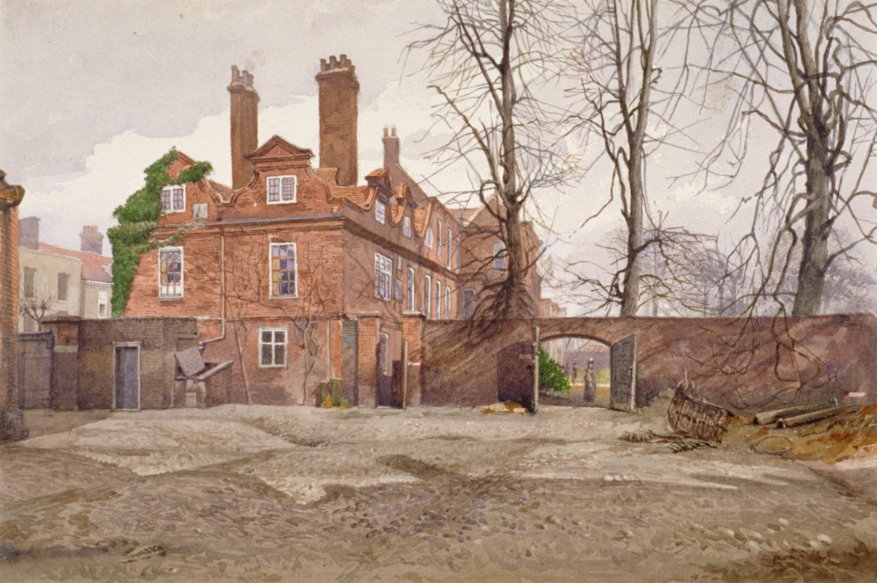 Sørenden av Fairfax House, High Street, Putney, London, c1887 av John Crowther
