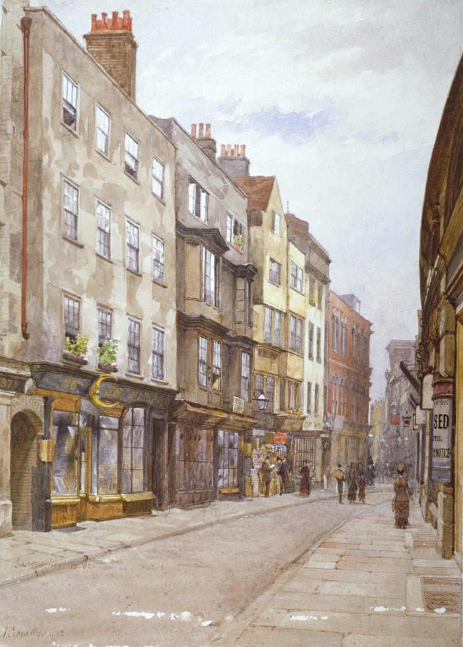 Utsikt over Hollywell Street vestover, Westminster, London, 1882 av John Crowther