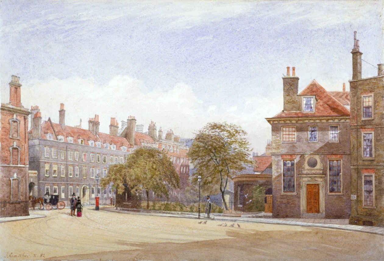 Utsikt over New Inn, Wych Street, Westminster, London, 1882. av John Crowther