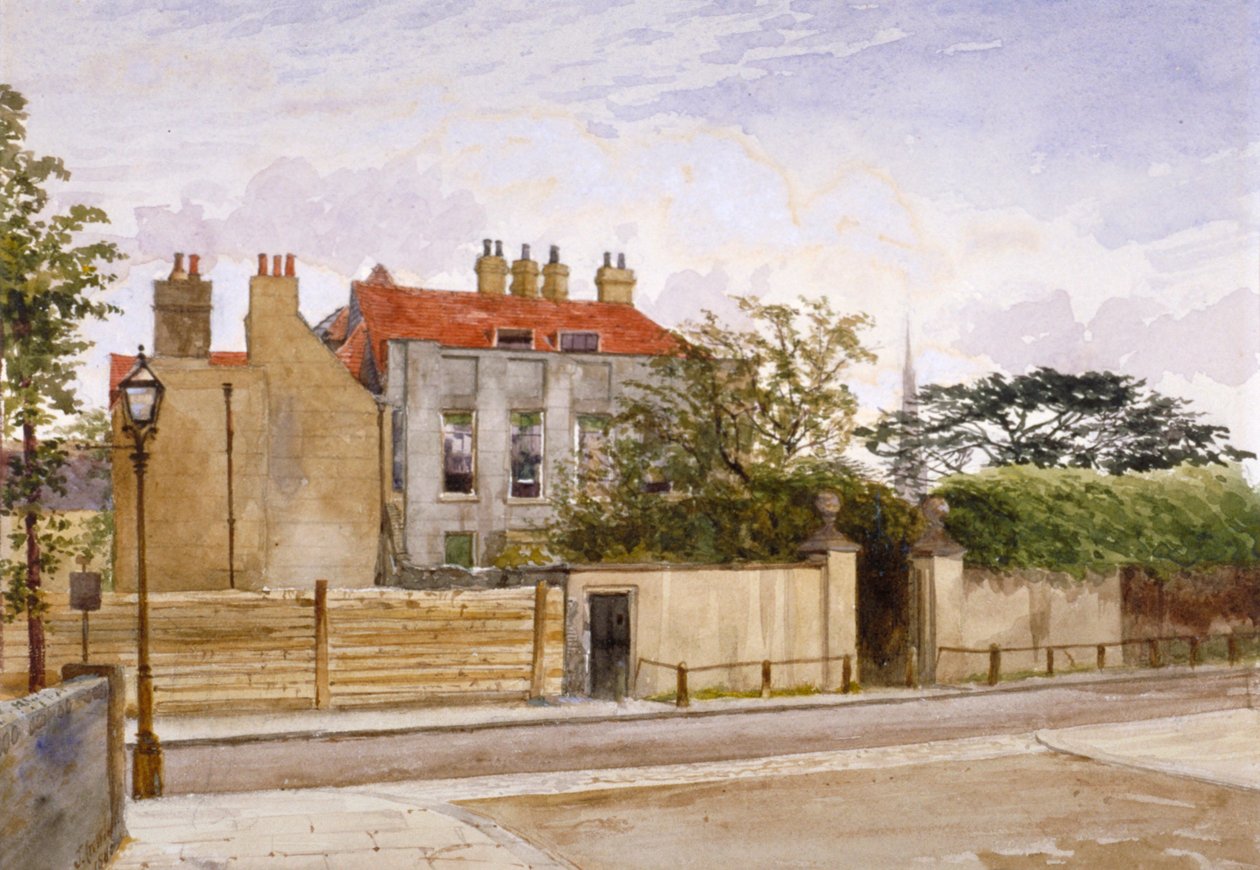 Utsikt over Turret House, Lambeth, London, 1880. av John Crowther