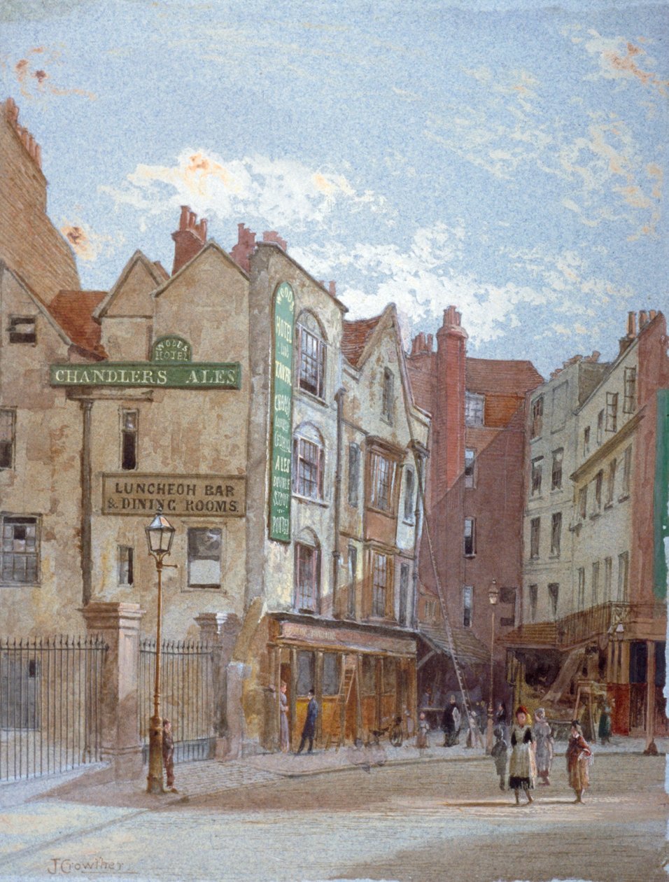 View of Woods Hotel, Portugal Street, Westminster, London, c1880 av John Crowther