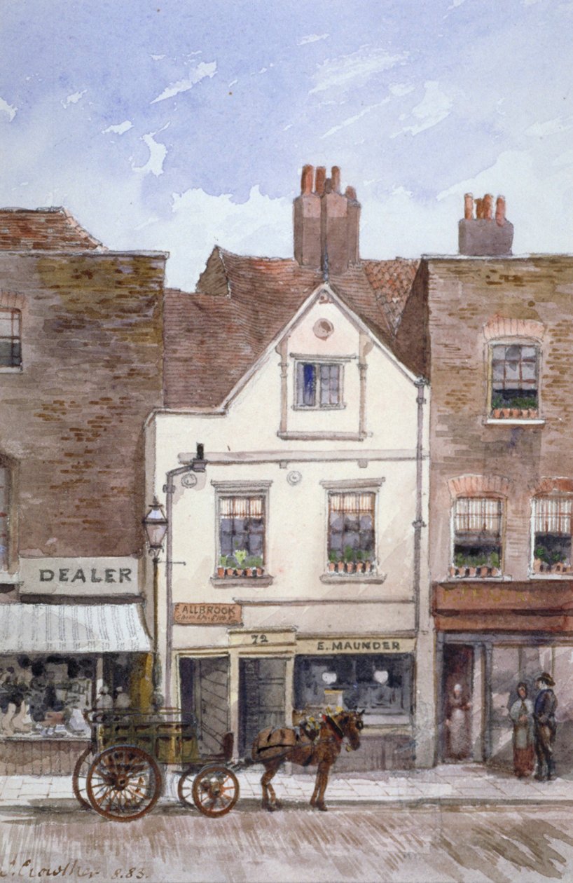 Utsikt over Cheyne Walk nr. 72, Chelsea, London, 1883 av John Crowther