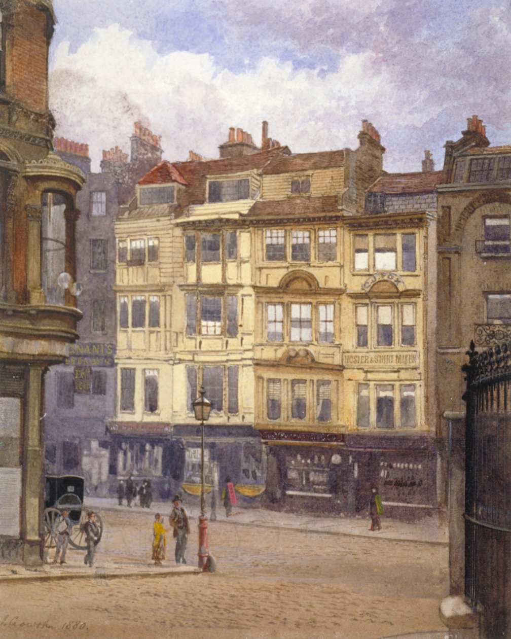 Utsikt over nr. 164-165 Strand, Westminster, London, 1880 av John Crowther