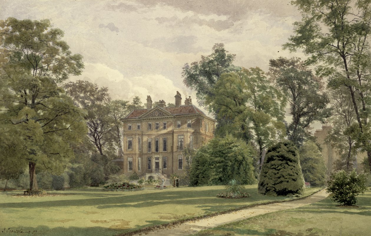 Utsikt over hagefronten ved Wandsworth Manor House, St. John