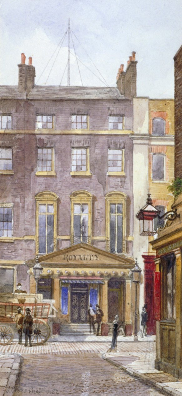 Utsikt over New Royalty Theatre, Dean Street, Westminster, London, 1882 av John Crowther