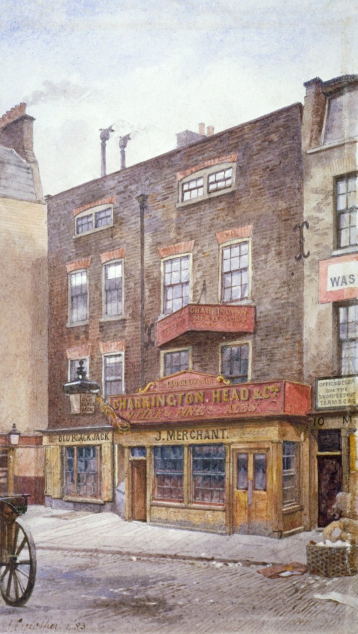 Utsikt over Old Black Jack Inn, Portsmouth Street, Westminster, London, 1883 av John Crowther