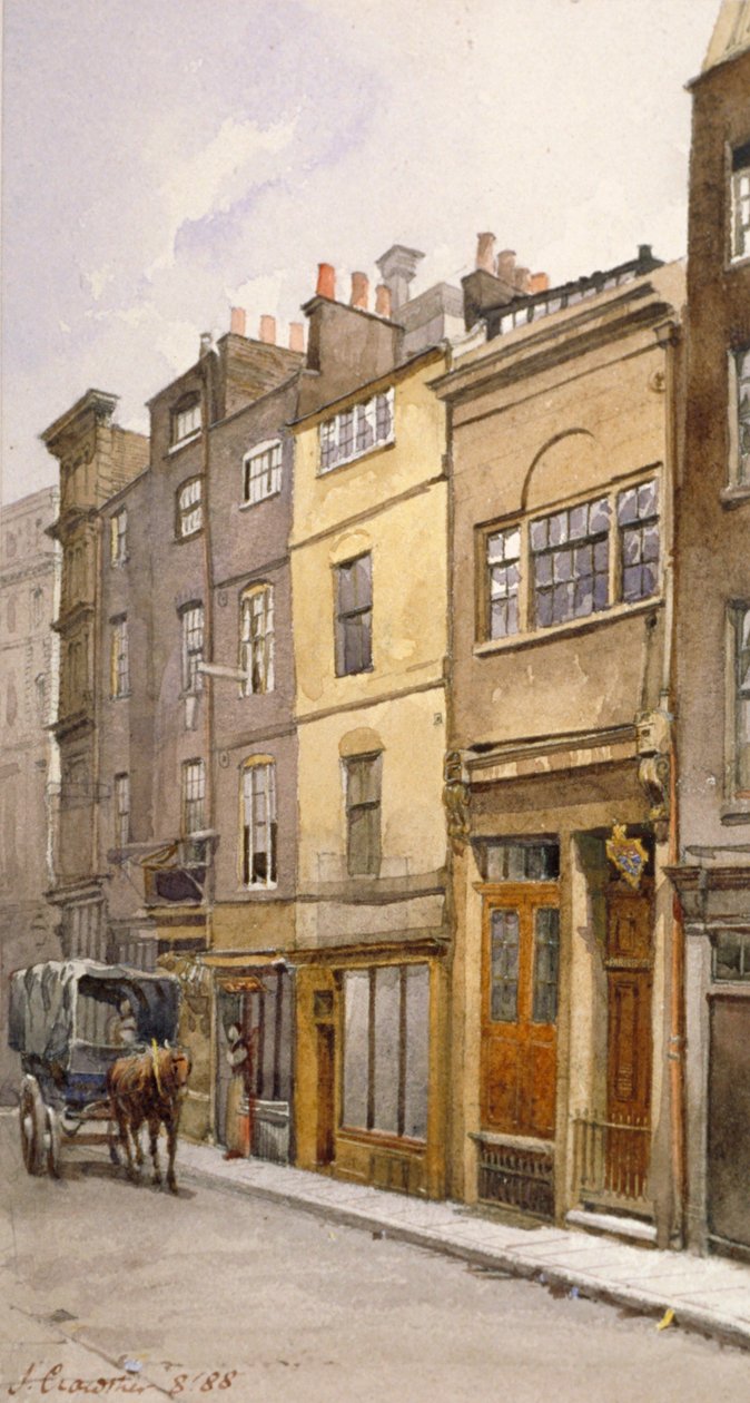 Utsikt over sognekontorets sal, Silver Street, London, 1888 av John Crowther