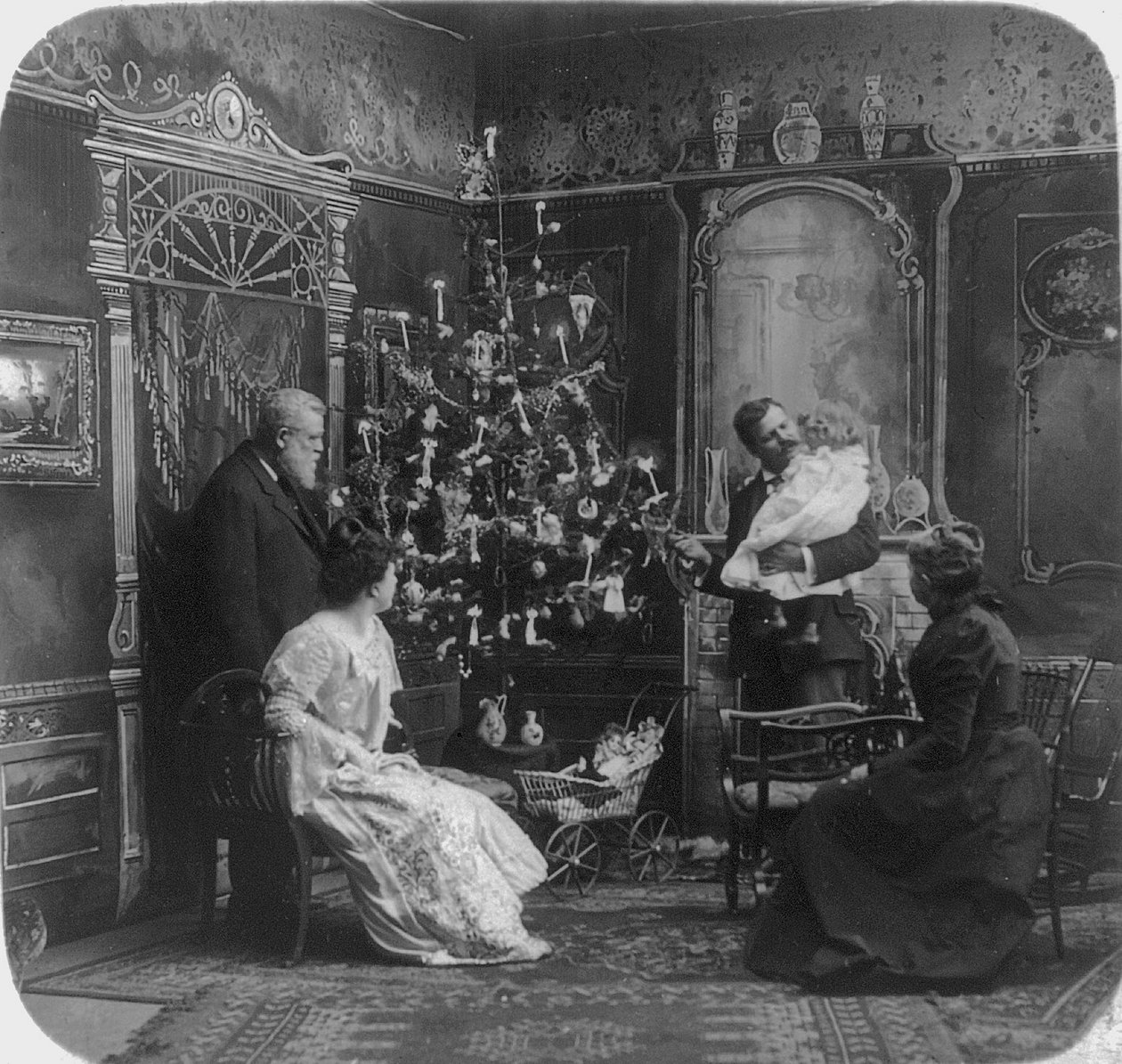 Hva er et hjem uten kjærlighet?, ca. 1900 (s/hvitt-bilde) av John D. Cress