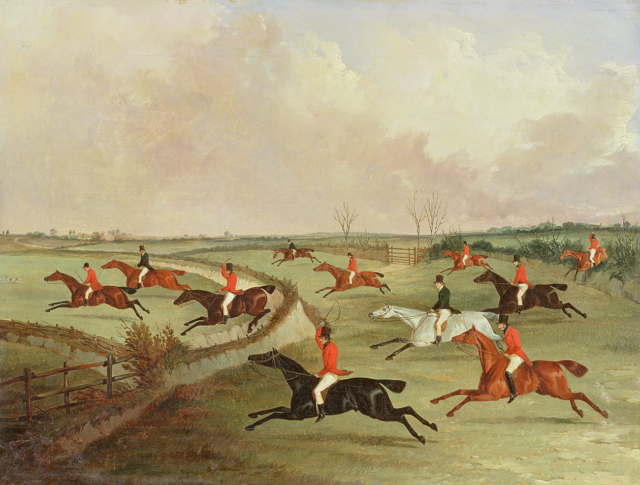The Quorn Hunt in Full Cry: Second Horses, etter et maleri av Henry Alken (1785-1851) av John Dalby