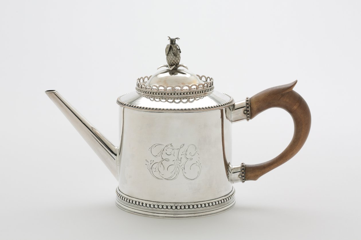 Tekanne, ca. 1790 (sølv) av John David