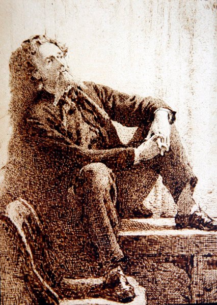 Portrett av Charles Keene av John Dawson Watson