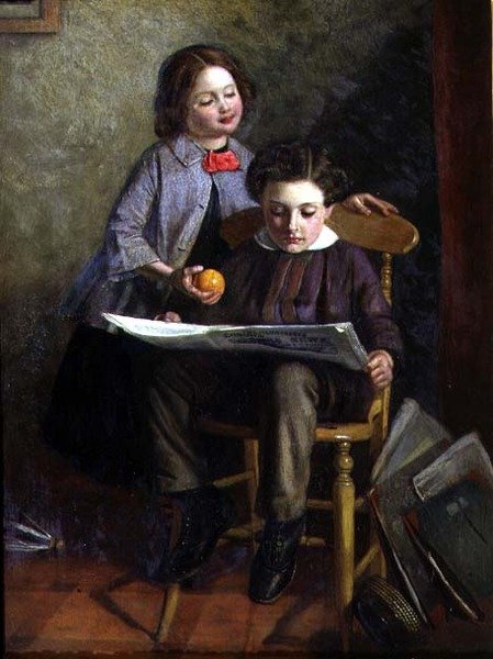 Avstemming (olje på panel) av John Dawson Watson