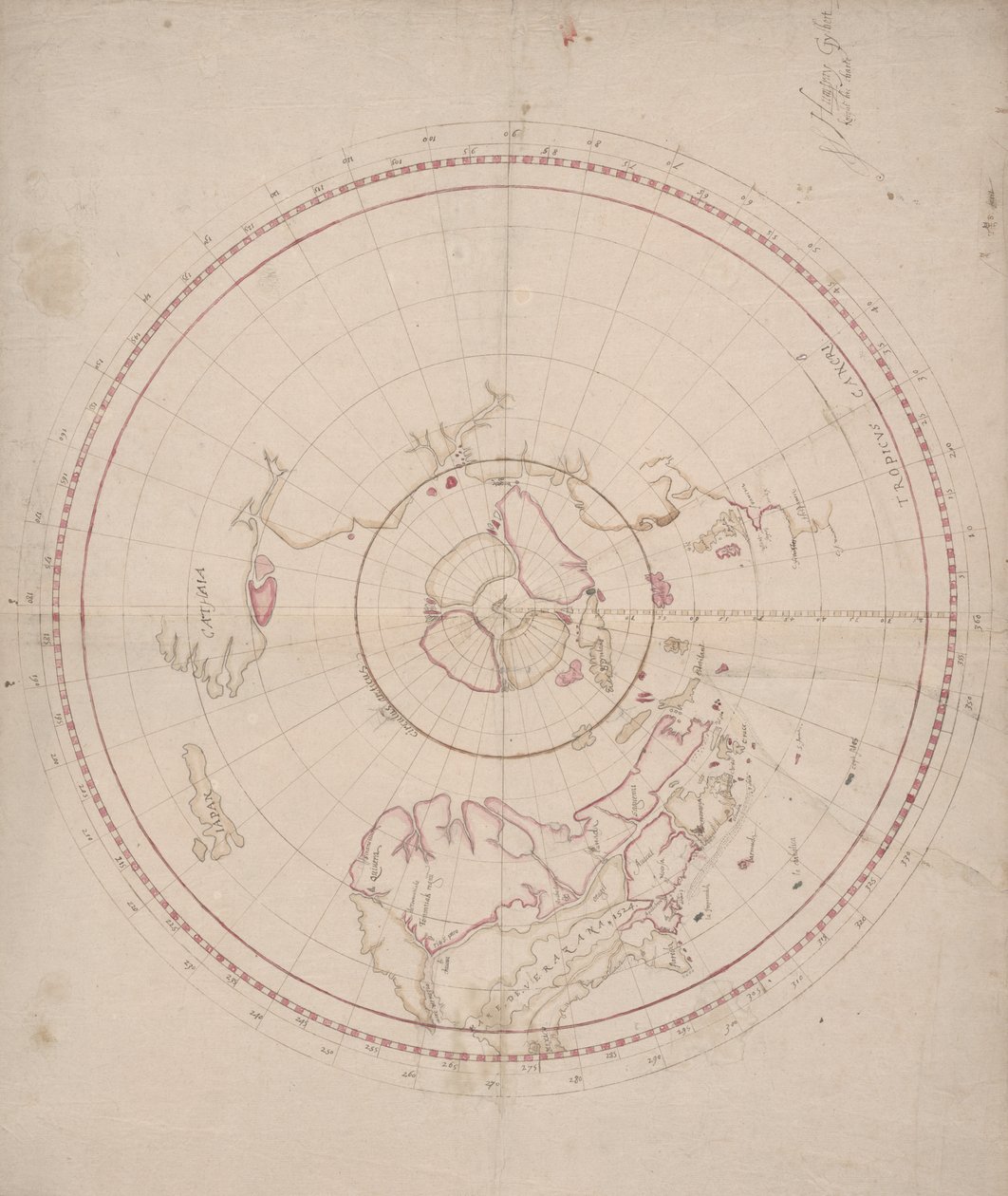 Humfray Gylbert ridder hans charte, ca. 1582 av John Dee