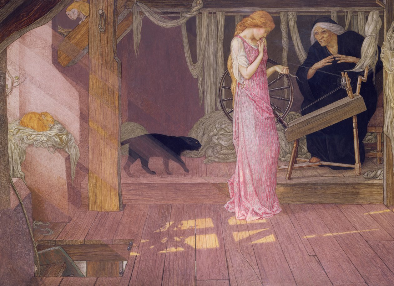 Tornerose (tempera) av John Dickson Batten