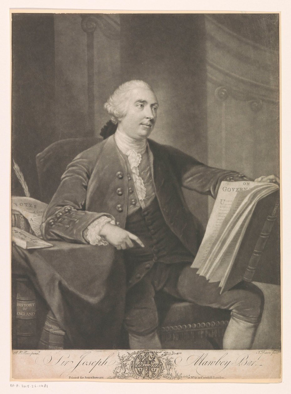 Portrett av Joseph Mawbey Sir Joseph Mawbey Bar. (tittel på objekt) av John Dixon