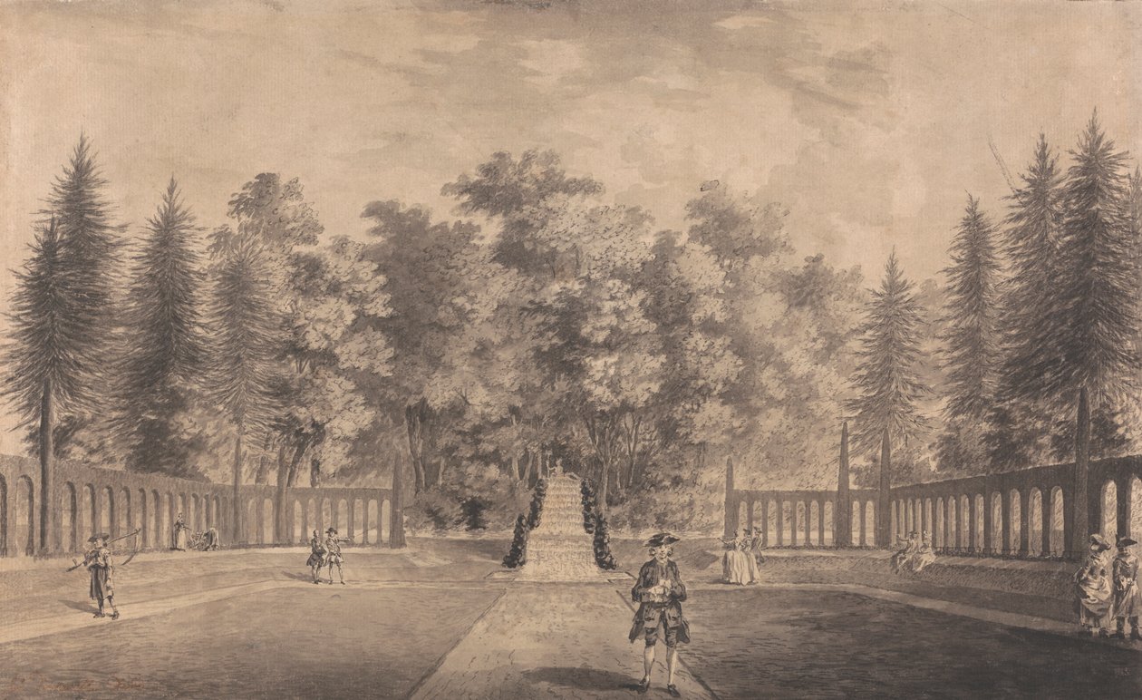 En utsikt over Esq. Turner's Garden i Valence i Kent av John Donowell