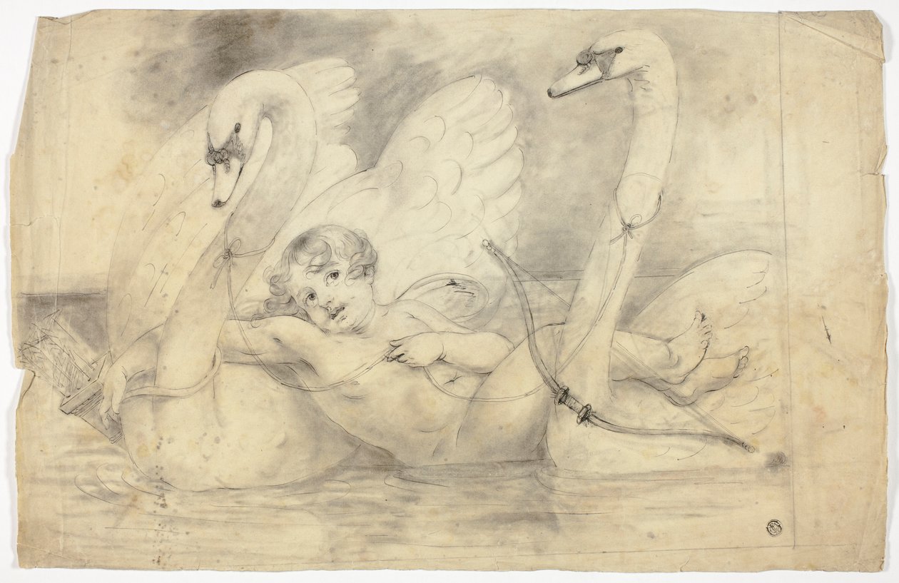 Cupid og svaner av John Downman