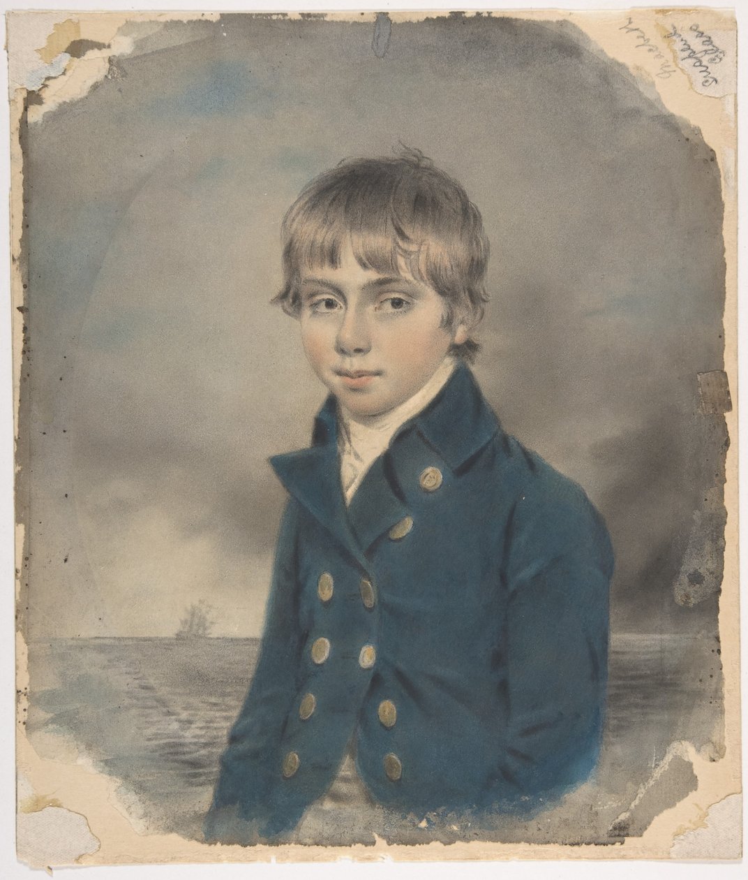 Minneportrett av en ung marinekadett av John Downman