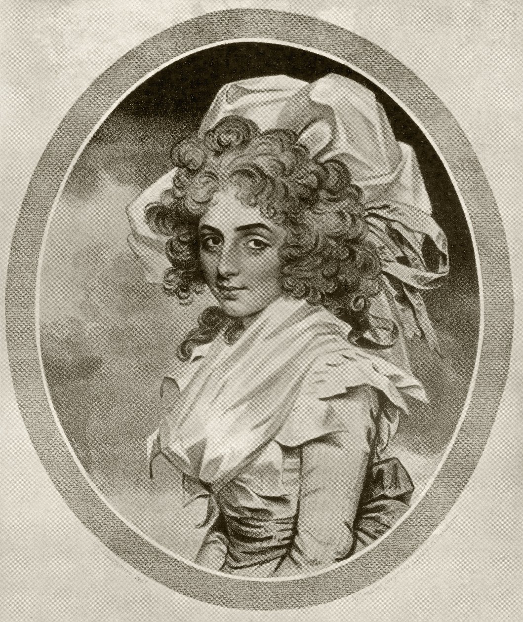 Sarah Siddons, gravert av Peltro W. Tomkins, fra 