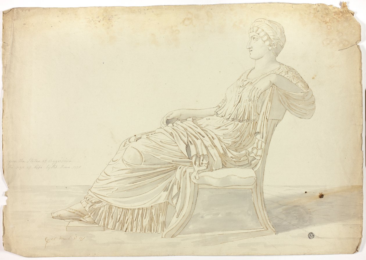 Gammel statue av Agrippina av John Downman