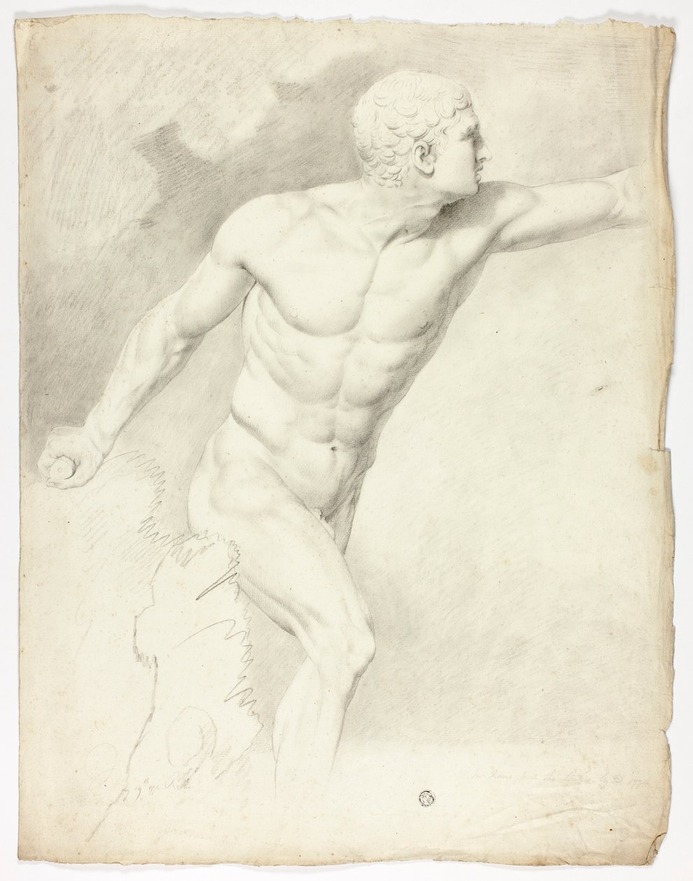 Borghese-gladiatoren fra statuen i Roma av John Downman