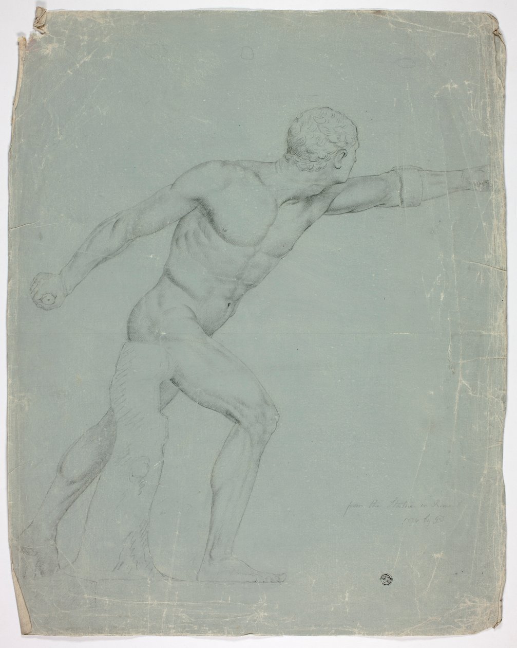 Borghese-gladiatoren fra statuen i Roma av John Downman