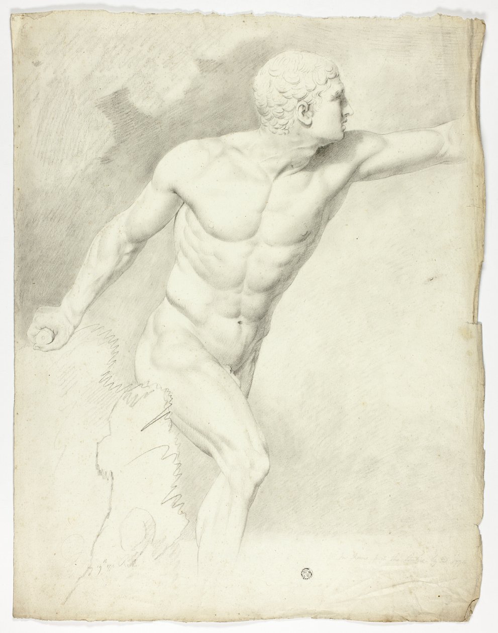 Borghese-gladiatoren fra statuen i Roma av John Downman
