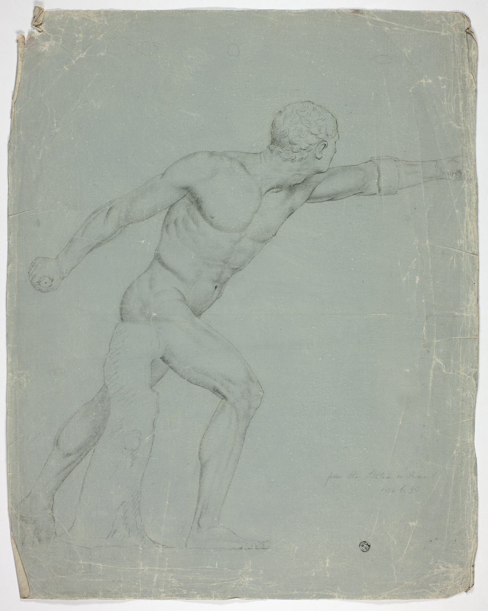 Borghese-gladiatoren fra statuen i Roma av John Downman