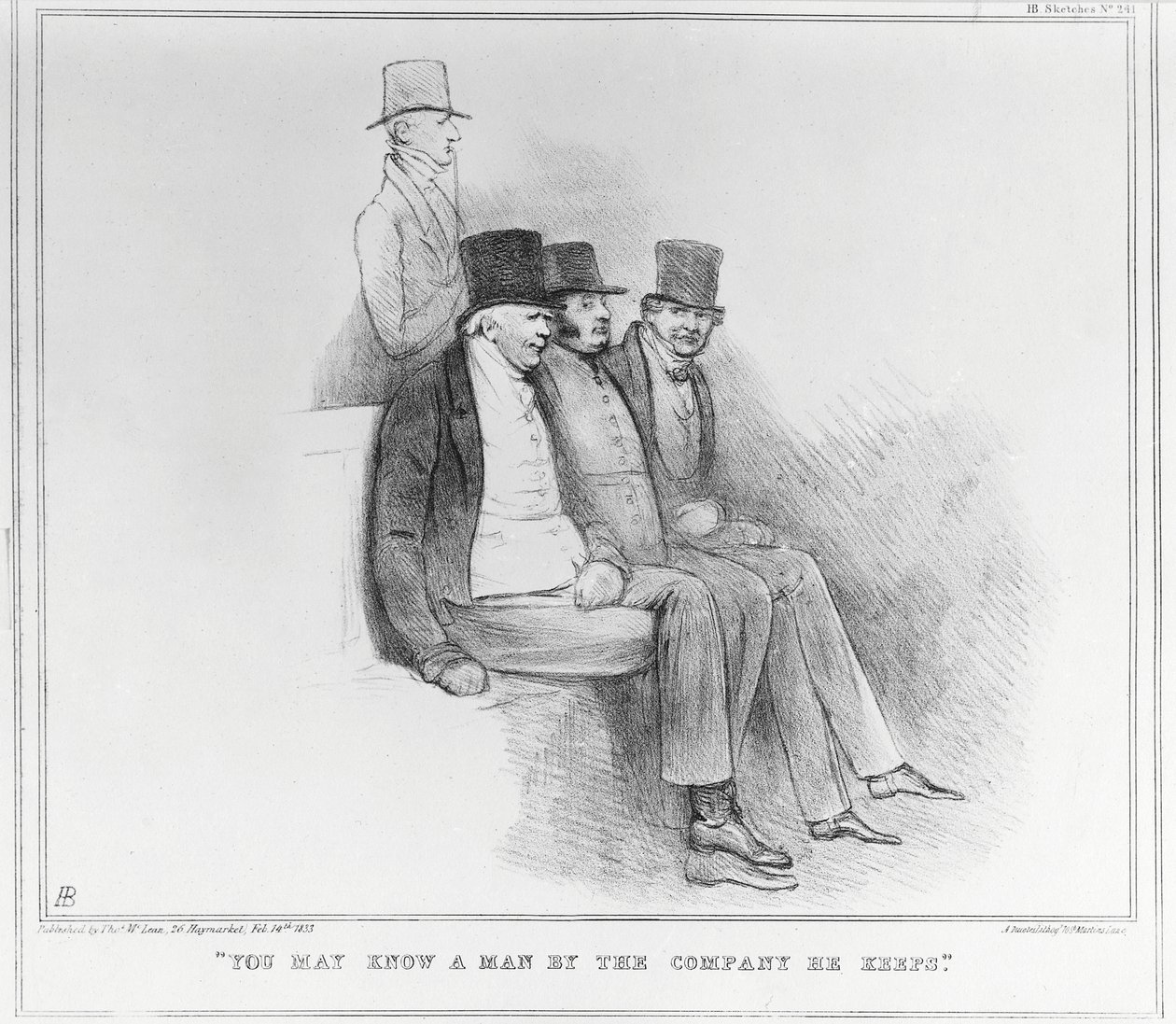 Du kjenner kanskje en mann fra selskapet han holder, 1833 av John Doyle