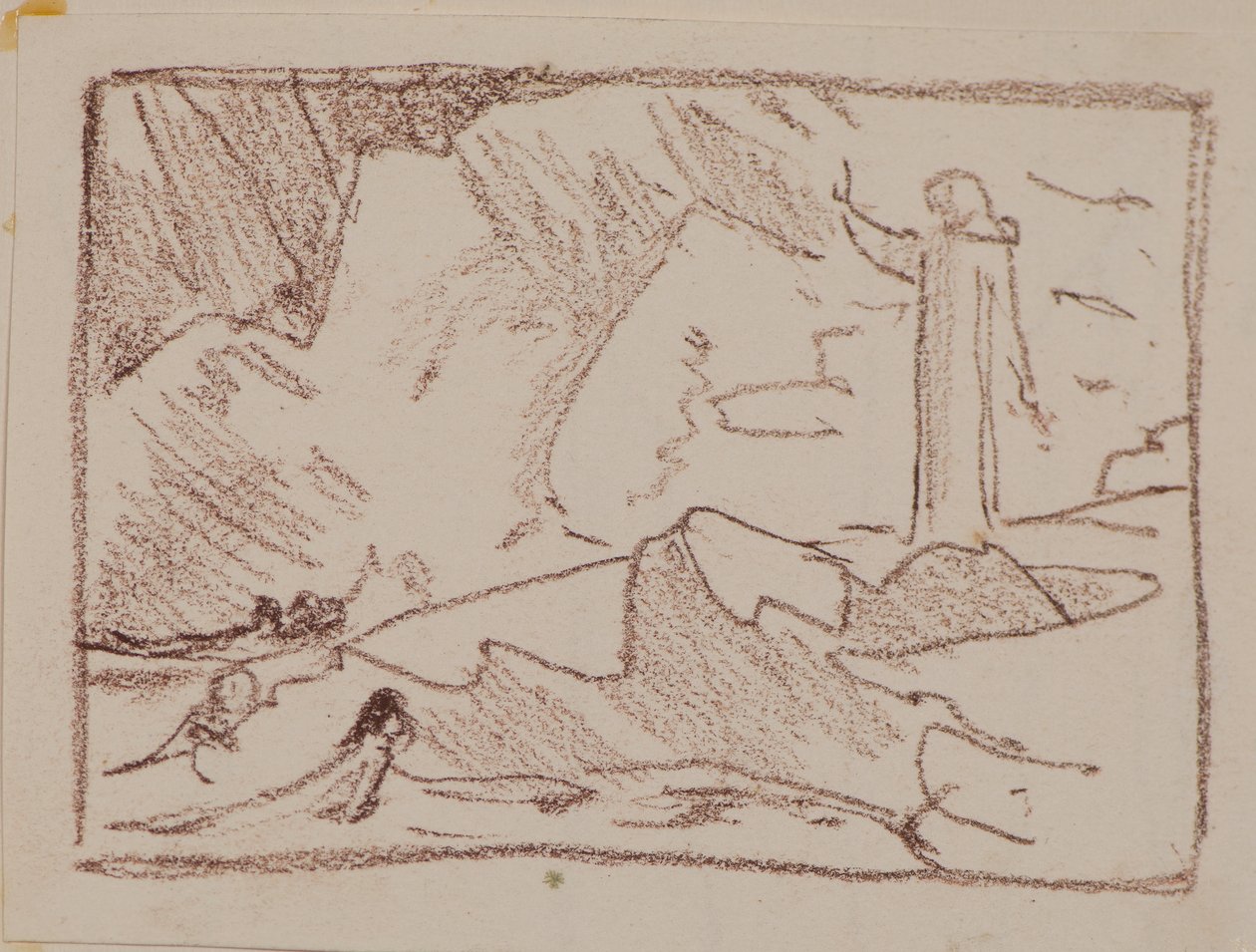 Columba velsigner havfruer (blyant) av John Duncan