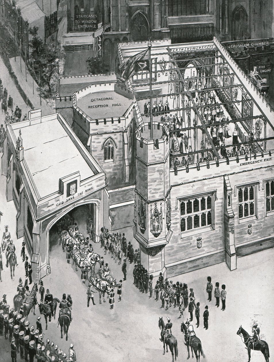 Kroningen av kong George V og dronning Mary, London, 1911. av John Duncan