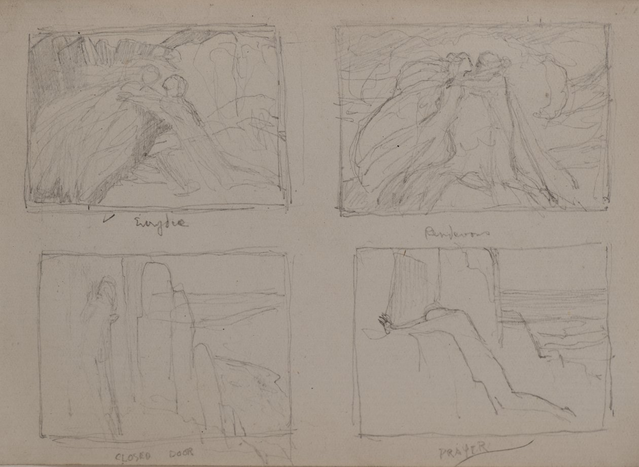 Eurydice, Rendezvous, lukket dør, bønn (blyant) av John Duncan