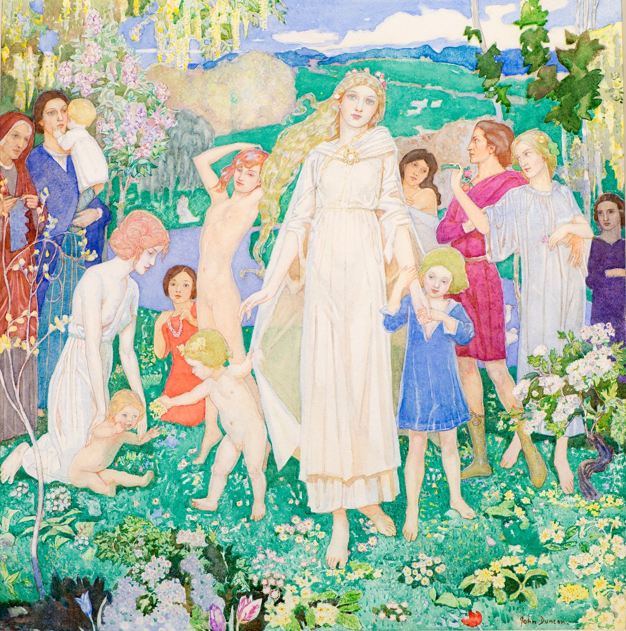 The Coming of Bride, ca. 1930 (akvarell) av John Duncan