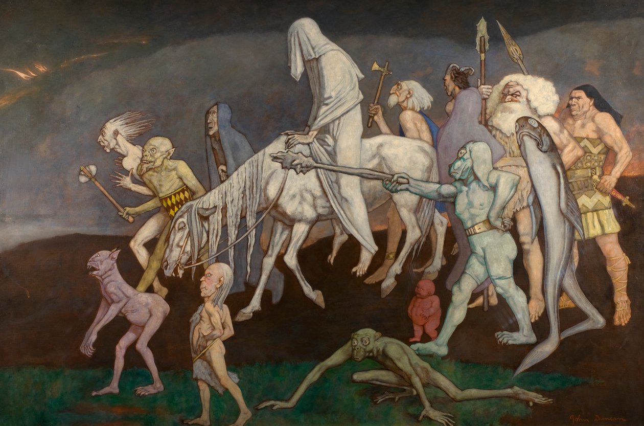 The Fomors (eller The Powers of Evil Abroad in the World), ca. 1939 (tempera) av John Duncan