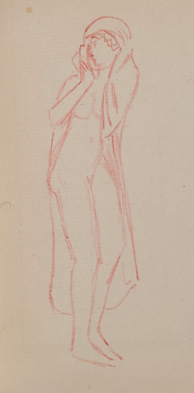 Uten tittel [Kvinnelig figur] (blyant) av John Duncan