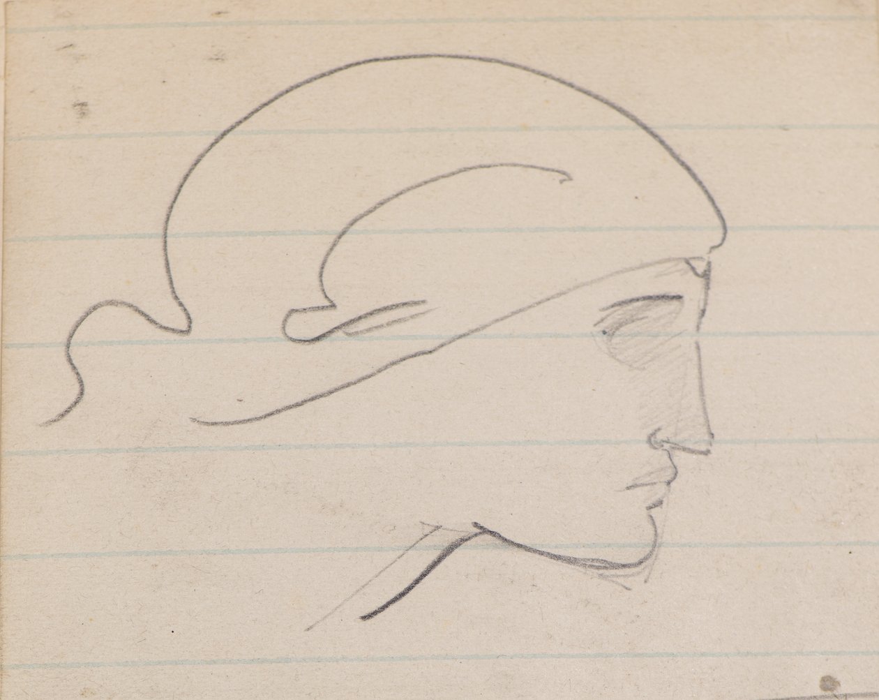 Uten tittel [Kvinnelig profil] (blyant) av John Duncan