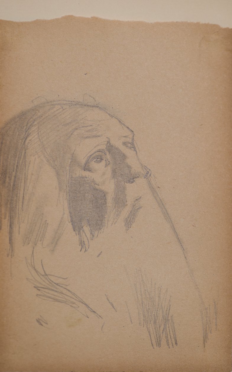 Uten tittel [gammel mann] (blyant) av John Duncan