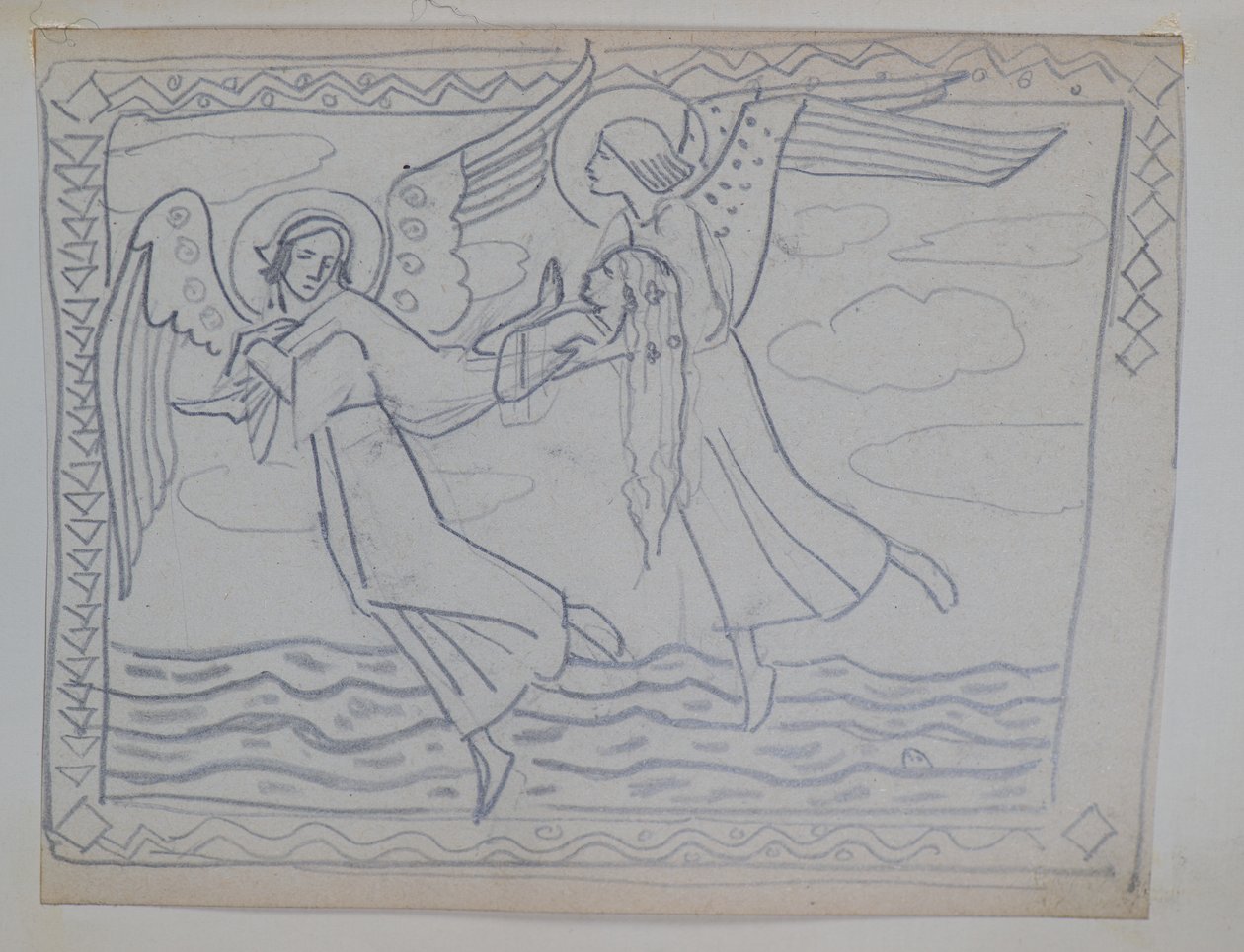 Uten tittel [Studie for St Bride av John Duncan