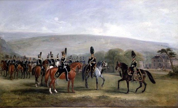 B-troppen fra 2nd West Yorkshire Yeomanry Cavalry av John E. Ferneley