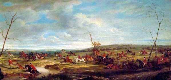 Løp nær Melton Mowbray, 1824 av John E. Ferneley