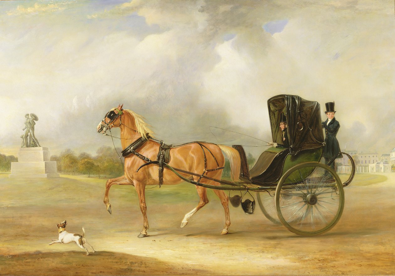 William Massey-Stanley kjørte sin Cabriolet i Hyde Park, 1833 av John E. Ferneley