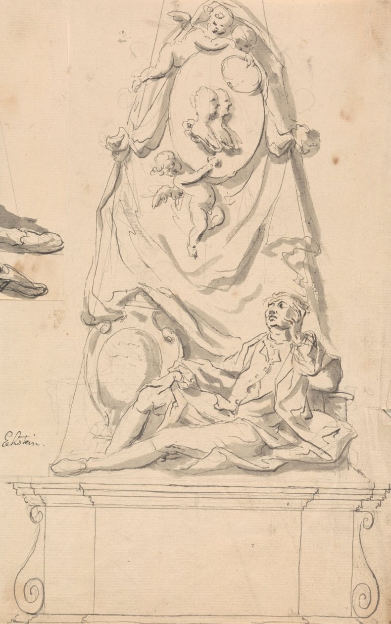 Design for begravelsesmonument av John Eckstein
