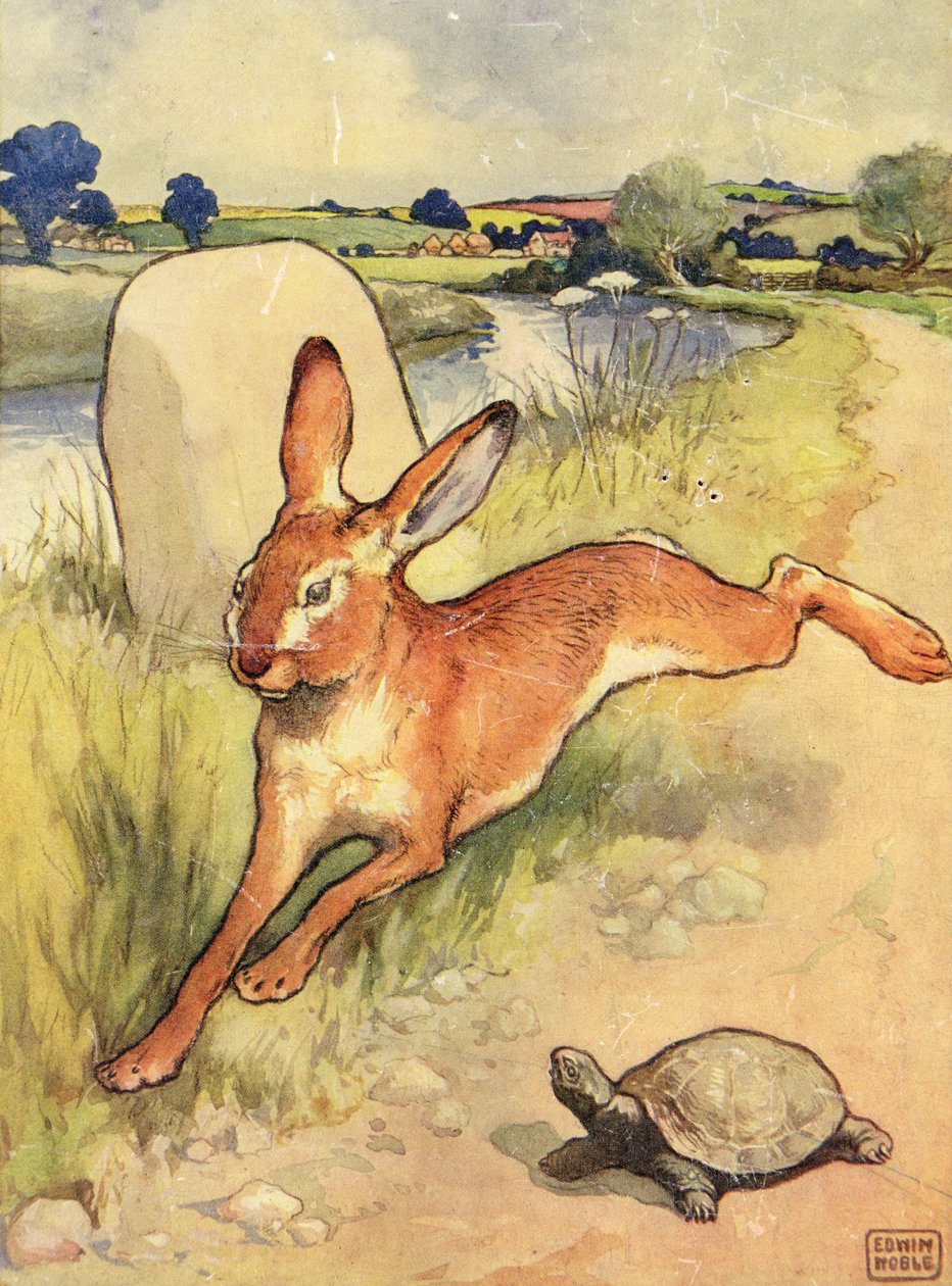 The Tortoise and the Hare fra puben "Aesop