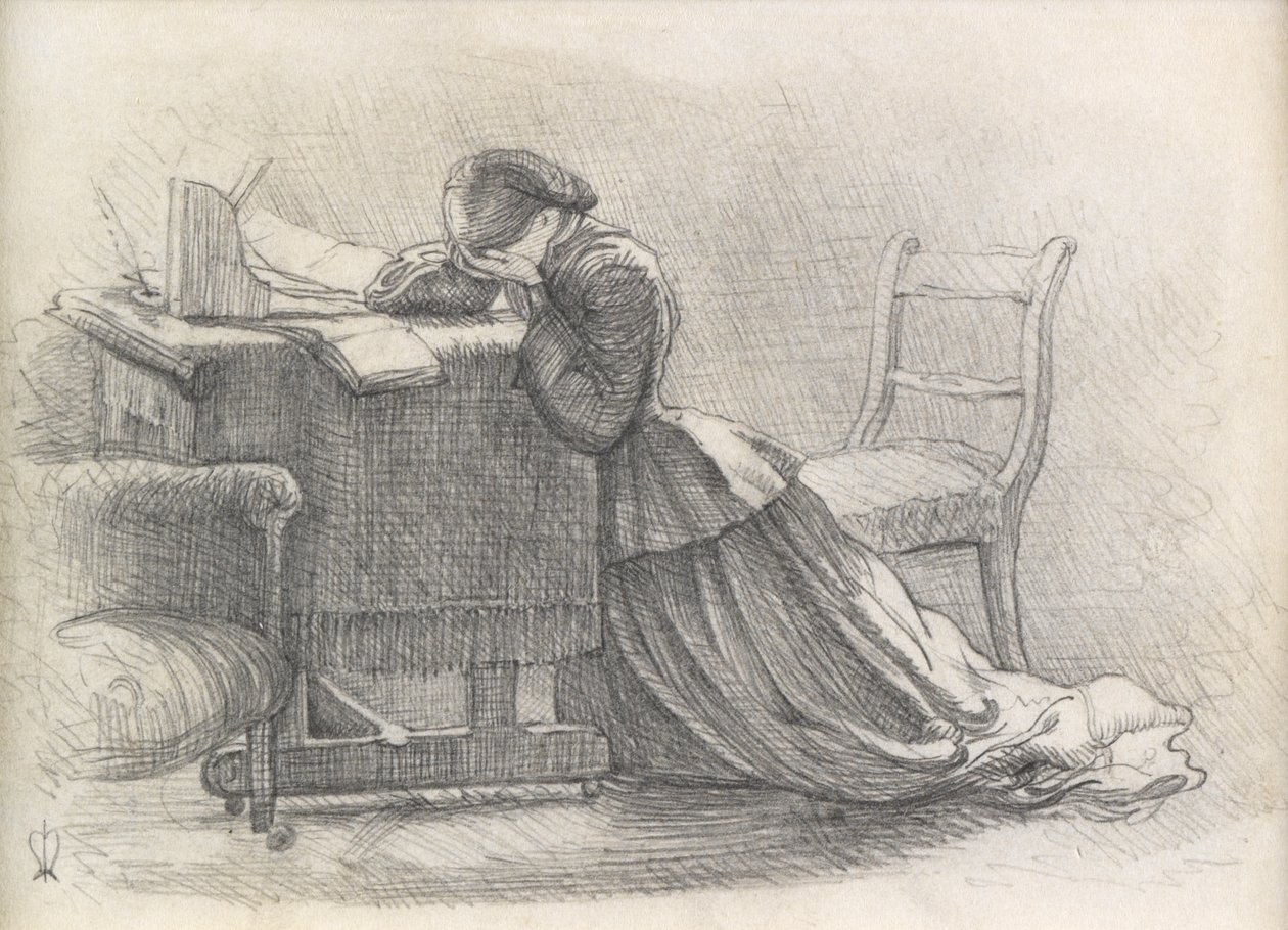 En kone - illustrasjon til et dikt av John Everett Millais
