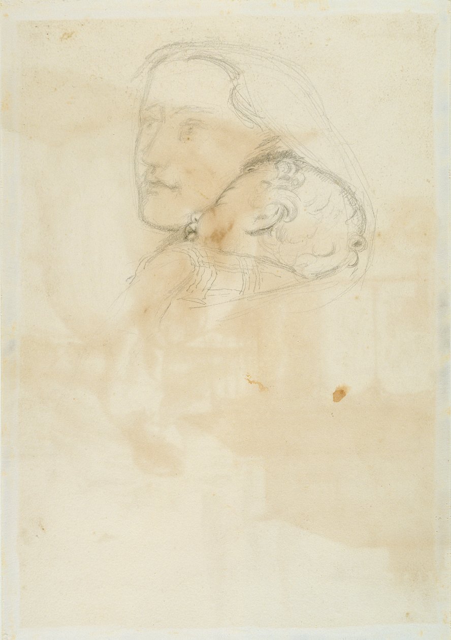 Akseptert, 1853 (penn og brunt blekk på vevd papir) av John Everett Millais
