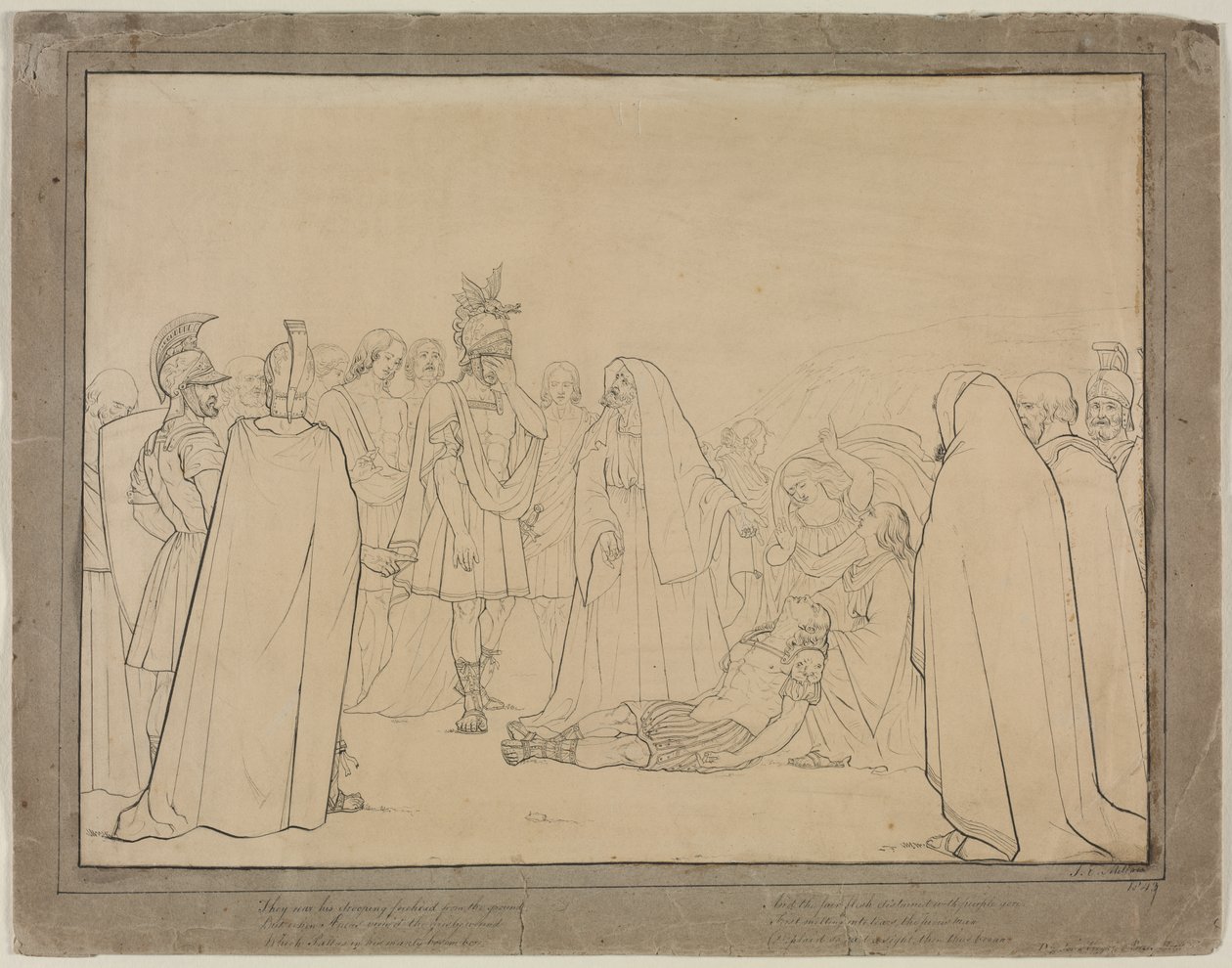 Aeneas viste kroppen til Pallas fra Virgils "Aeneid" av John Everett Millais
