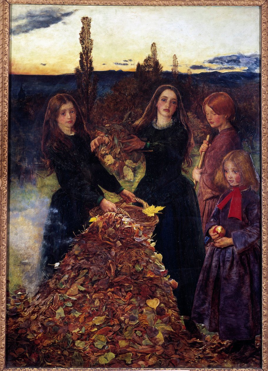 Autumn Leaves Painting av John Everett Millais (1829-1896) av John Everett Millais