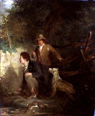 Boys Rabbiting (olje på lerret) av John Everett Millais