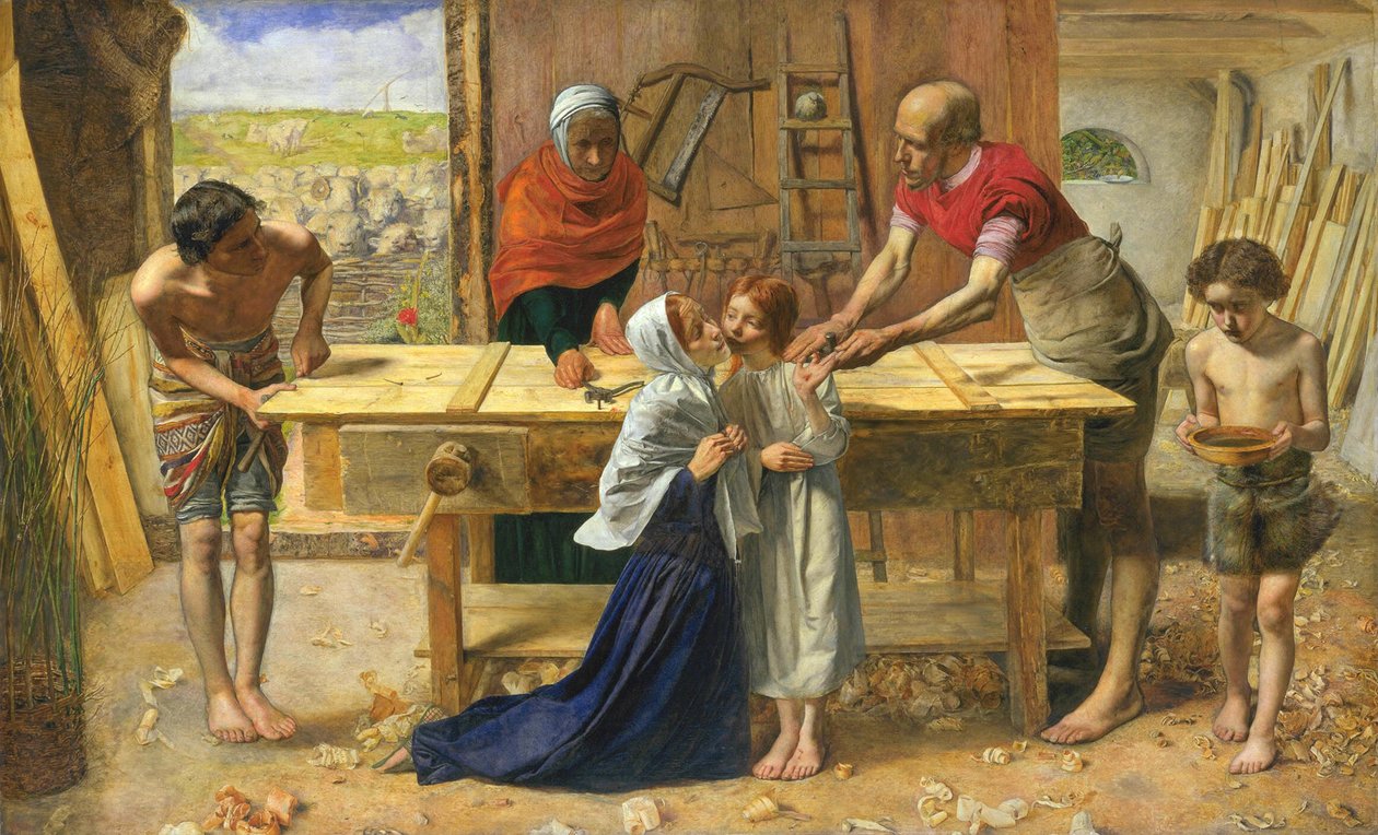 Kristus i sine foreldres hus av John Everett Millais